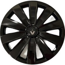 HMNL  Renault Twingo 5 16'' Inç Piano Black 4'lü Set Jant Kapağı