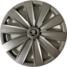 HMNL Skoda 16'' Inç Gri 4'lü Set Jant Kapağı Çelik Jant Görünümlü