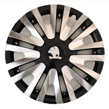 HMNL  Skoda Scala 13'' Inç Gri - Siyah 4'lü Set Jant Kapağı Çelik Jant Görünümlü