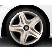 HMNL  Seat Ibiza 14'' Inç Gri 4'lü Set Jant Kapağı Çelik Jant Görünümlü