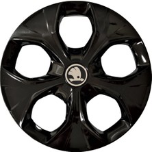 HMNL Skoda Felicia 14'' Inç Piano Black 4'lü Set Jant Kapağı Çelik Jant Görünümlü