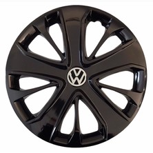HMNL Volkswagen Bora 15'' Inç Piano Black 4'lü Set Jant Kapağı Çelik Jant Görünümlü