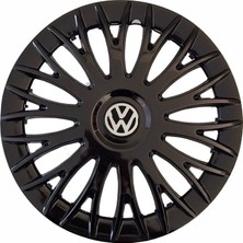 HMNL  Volkswagen Passat Var 16'' Inç Piano Black 4'lü Set Jant Kapağı Çelik Jant Görünümlü