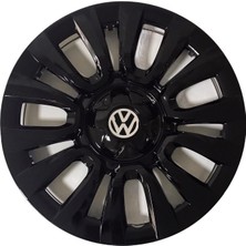 HMNL  Volkswagen Vw Cc 15'' Inç Piano Black 4'lü Set Jant Kapağı Çelik Jant Görünümlü