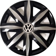 HMNL  Volkswagen Sharan 14'' Inç Gri - Siyah 4'lü Set Jant Kapağı Çelik Jant Görünümlü