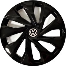 HMNL  Volkswagen Sharan 14'' Inç Piano Black 4'lü Set Jant Kapağı Çelik Jant Görünümlü