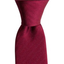 1001 Kravat Bordo Desenli 7,5 cm Genişliğinde Ipek Kravat