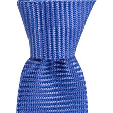 1001 Kravat Mavi Renkli 7,5 cm Genişliğinde Ipek Kravat