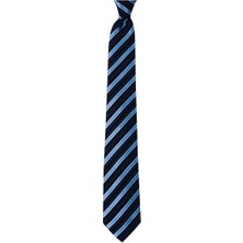 1001 Kravat Lacivert Çizgili 8 cm Genişliğinde Kravat