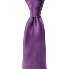 1001 Kravat Mor Renkli 8 cm Genişliğinde Saten Ipek Kravat