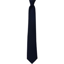 1001 Kravat Lacivert Desenli 8 cm Genişliğinde Kravat