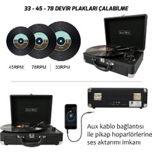 Record Master Retro Pikap T310CH - Şarj Özellikli - Siyah