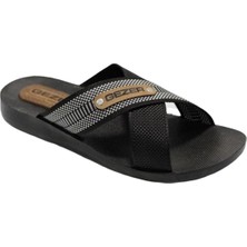 Gezer Erkek Siyah Terlik Banyo Deniz Havuz Ev TERLIĞI-10493