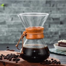 Grossberg Coffee Chemex Cam Kahve Sürahisi 600 ml 4 Numara Filtre Kağıdı Set