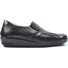 Dr. Comfort 2011 Hakiki Deri Siyah Ortapedik  Kadın Anne Ayakkabı