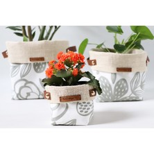 BirD Design Naturelove Serisi Mıldew Green 3lü Kumaş Saksı Kılıf