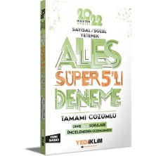 Yediiklim Yayınları ALES 2022 Master Serisi Sayısal- Sözel Yetenek Tamamı Çözümlü Süper 5'li Deneme
