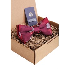 Kravatkolik Bordo Motif Desen Papyon P914