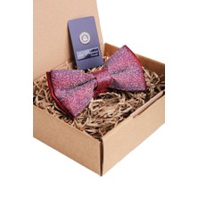 Kravatkolik Bordo Kum Desen Papyon P956