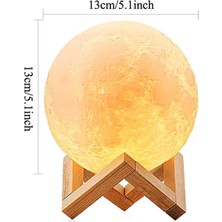 Pazariz 3D Ay Işığı Standlı Dekoratif Lamba 880ML Oda Hava Nemlendirici Buhar Makinesi Koku Giderici