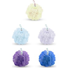 Pazariz Yumuşak Ponpon Duş Lifi Banyo Fırçası Kese 5li Set