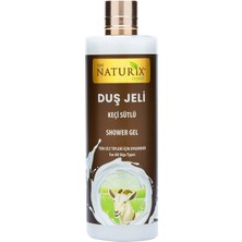 Naturix 400 ml Keçi Sütü Duş Jeli Nemlendirici Cilt Pürüzsüzleştirici Yoğun Nemlendirici Temizleme Duş Jeli