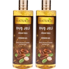 Naturix Argan Yağlı Duş Jeli 2'li Argan Oil Duş Jeli 400 ml Kadifemsi Dokunuş Nemlendirici Duş Jeli