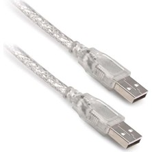 Angel Of Life USB Erkek-Erkek Şeffaf Kablo 5 Metre Powermaster