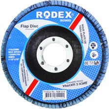 Badem10 Rodex Zirkonyum Oksit Avuç Içi Taşlama Flap Disk Zımpara 115 mm (80 Kum)