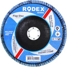 Badem10 Rodex Avuç Içi Taşlama Flap Disk Zımpara 180 mm 40 Kum 1 Adet