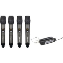 Gold Audio GX-734 4 El Uhf Gri Telsiz Mikrofon