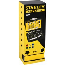 Stanley 1-13-906 Fatmax 39'lu ¼ Bits + Lokma Seti Manyetik Tutucu ve Otomatik Lokma Kollu