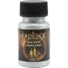 Cadence 2132 Gümüş Renk 50 ml Mum Boyası Su Bazlı Dekorasyon için Uygun