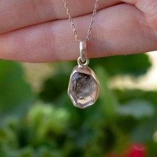 Taş Sandığı Herkimer Kuvars Taşı Gümüş Kolye