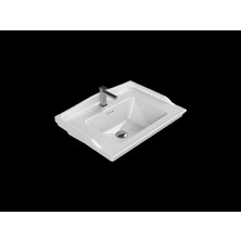 Turkuaz Seramik Kapadokya 80 cm Etajerli Lavabo