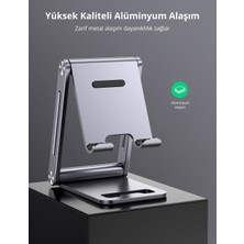 UGREEN Ayarlanabilir Metal Telefon Tutucu Standı, Uzay Grisi - 80708