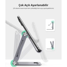 UGREEN Ayarlanabilir Metal Telefon Tutucu Standı, Uzay Grisi - 80708