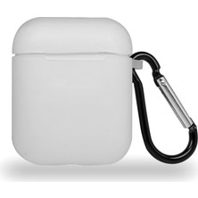 Kzy Apple Airpods Renkli ve Askılı Silikon Kılıf - Şeffaf