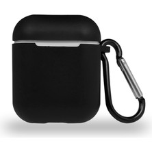 Kzy Apple Airpods Renkli ve Askılı Silikon Kılıf - Siyah