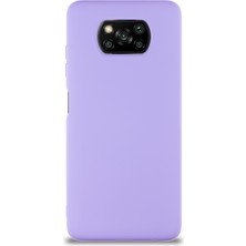 Kzy Xiaomi Poco X3 Kapak Içi Kadife Soft Logosuz Lansman Silikon Kılıf - Lila