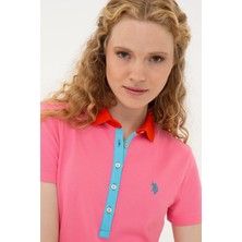 U.S. Polo Assn. Kadın Pembe Basic T-Shirt