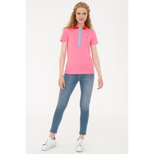 U.S. Polo Assn. Kadın Pembe Basic T-Shirt