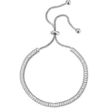 Chavin Su Yolu Baget Beyaz Taşlı Asansörlü Kadın Bileklik EN37BY