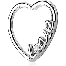 Chavin Kadın Kalp Kulak Kıkırdak Burun Piercing Küpe EN55