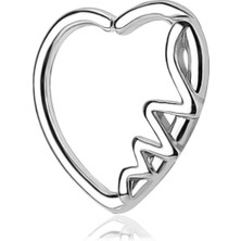 Chavin Kadın Kalp Kulak Kıkırdak Burun Piercing Küpe EN59