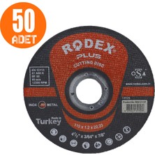 Rodex Spiral Taşlama Inox Metal Kesici Taş Diski 115 x 1.2 mm  50 Adet