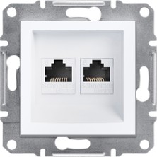 Schneider EPH4870121 Asfora Beyaz 2*RJ45CAT6-UTP