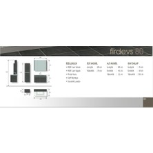 Evros Firdevs 80 cm Banyo Dolabı