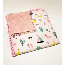 Baby of City %100 Pamuk Müslin Bezi Battaniyesi Bebek Battaniyesi Örtü 80x100