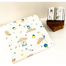 Baby of City %100 Pamuk Müslin Bezi Battaniyesi Bebek Battaniyesi Örtü 80x100